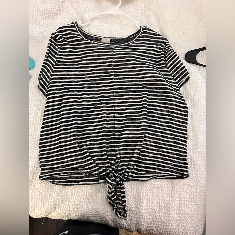 Target A New Day Black and white striped tie top